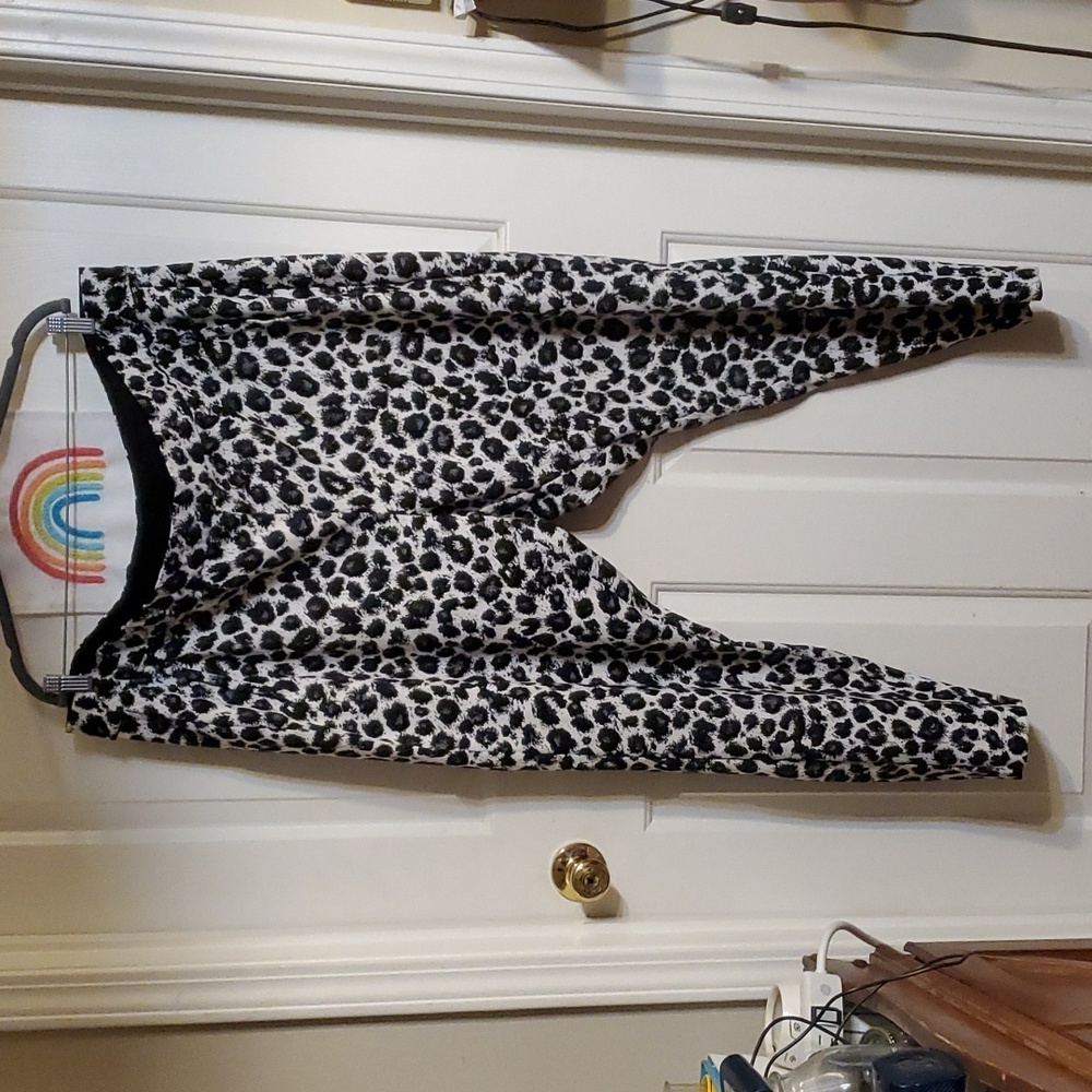 Lane Bryant Allie stretch pant snow leopard print